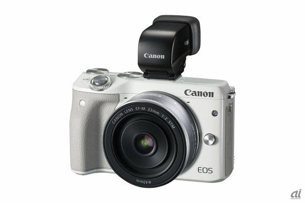 キヤノン、ミラーレスカメラ「EOS M3」--AFは約3.8倍高速化、外付けEVF