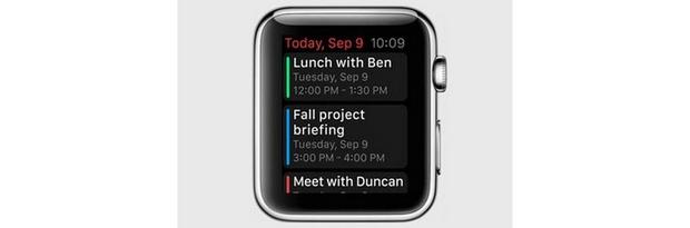 「Calendar」

　予定の確認などがApple Watchで可能になる。
