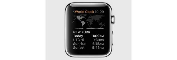 「World Clock」

　ビジネスパーソンにとって便利なWorld Clockを使えば、世界各地の時間を知ることができる。