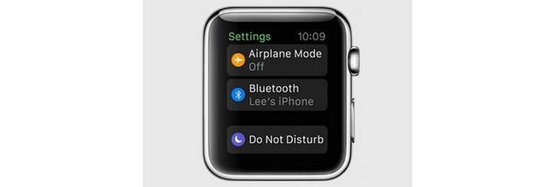 「Settings」

　Settingsアプリで、Apple Watchの一般的な設定を変更できる。
