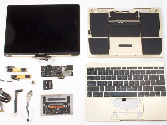 分解、新「MacBook」--最厚部13.1mm薄型ノートの内部