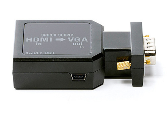 サンワサプライ、一体型のHDMI/VGA変換アダプタ2種発売