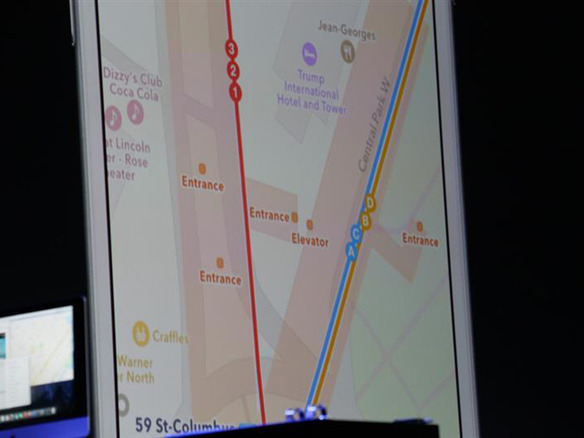 「iOS 9」地図アプリ、乗り換え案内機能「Transit」を搭載