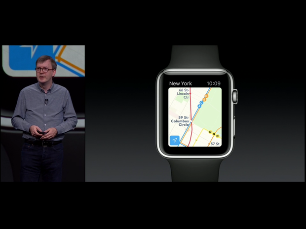 　Mapsの新しい乗り換え案内機能「Transit」はApple Watchで利用可能だ。