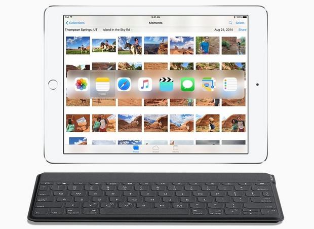 iPad向けの物理キーボードショートカット

　iOS 9では、iPadにBluetoothキーボードを接続すると、「Mac」コンピュータのようにキーボードショートカットを使って、アプリを切り替えられるようになる。
