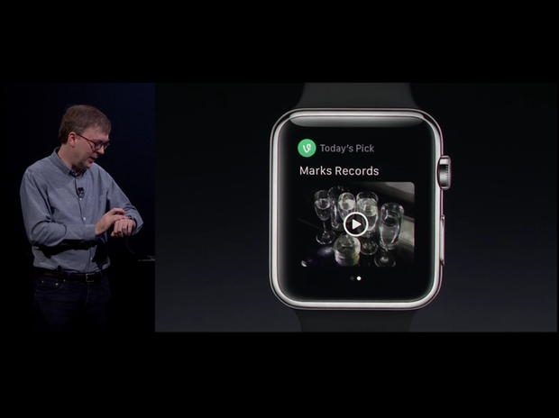 　Apple WatchでVine動画を視聴。