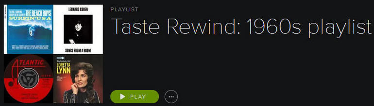 Spotify Taste Rewindで過去の音楽に出会う機会が得られる。