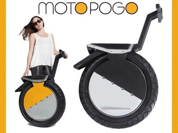 倒れずに走る不思議な電動一輪車「MOTO POGO」