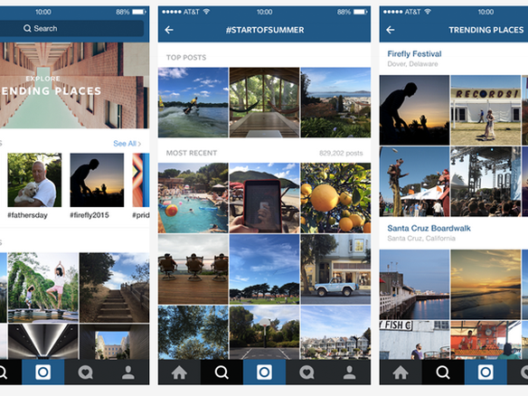 Instagram、「Explore」機能を改良--リアルタイムのニュースや出来事を見つけやすく