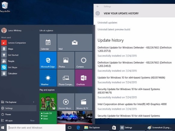 「Windows 10」、7月29日の発売を前にさらなるアップデートがリリース