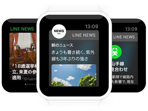 Line News がスマートウォッチに対応 1日4回の定期配信 Cnet Japan