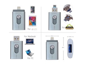 一石三鳥のUSBメモリ「iDrive」--USB A/micro USB/Lightningコネクタを内蔵