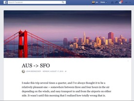 Facebook、「ノート」機能の新デザインをテスト--TumblrやMediumに対抗
