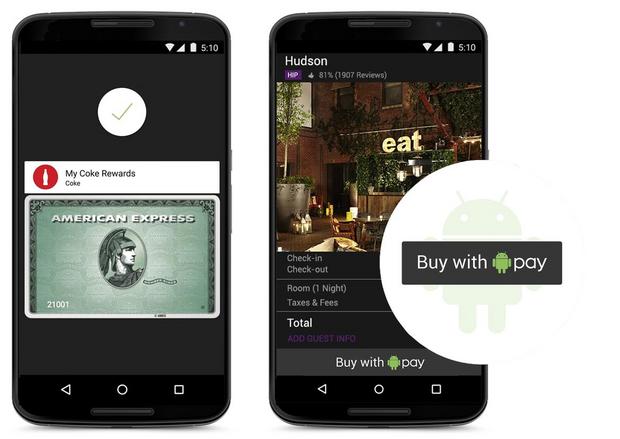 「Android Pay」

　Android Payがサポートされている国では同機能により、ユーザーは一部の店舗でスマートフォンを使用して支払いができるようになる。決済を完了するには、店舗に設置されている対応カードリーダーに端末をタップし、画面上に表示されるメッセージに従うだけでよい。
