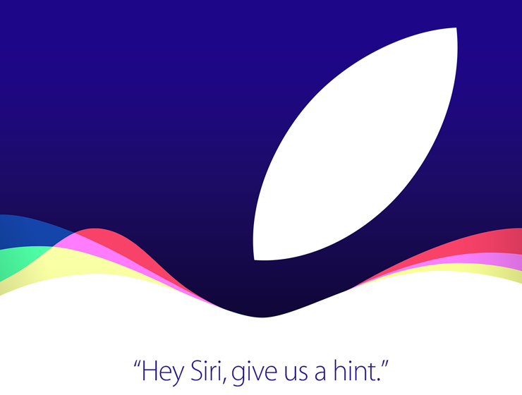 Appleの招待状には、「Hey Siri, give us a hint」（ねえSiri、ヒントを教えてよ）というもったいぶったフレーズが書かれている。