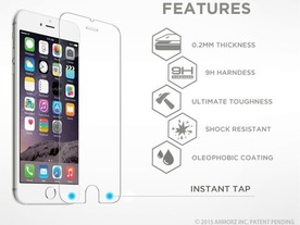 iPhoneにボタンを2つ増やす画面保護シート「The TAP」--iPhone 6 Plusも片手操作