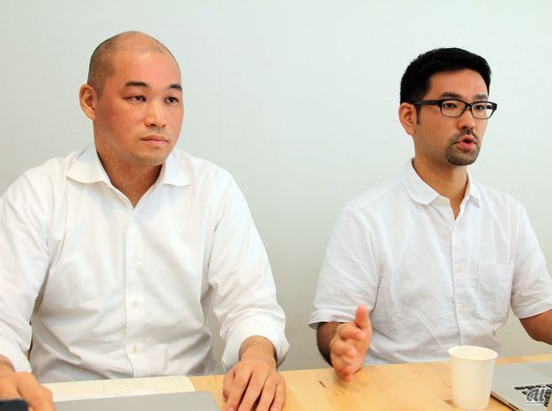 OFF Line取締役 最高戦略責任者である盛川英典氏（左）と、取締役 最高技術責任者（CTO）である松山剛士氏（右）