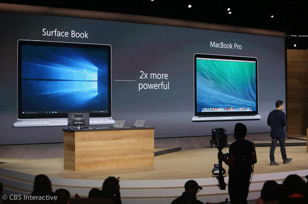 MacBook Proに比べて2倍の性能

　Microsoftによると、Surface Bookの速度はAppleの「MacBook Pro」の2倍であるという。

