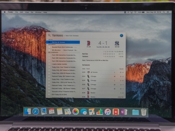 「OS X El Capitan」レビュー（第2回）--守備範囲広げたSpotlightと強化されたNotes