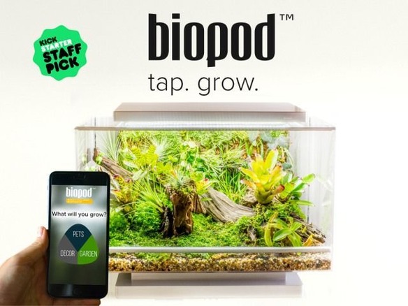 スマートな栽培キット「Biopod」--マイクロハビタットを自動維持