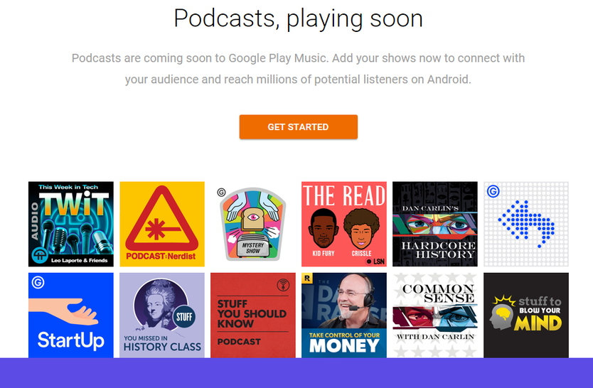 Google Play Musicは、ポッドキャストを新しいサービスとして開始する予定だ。