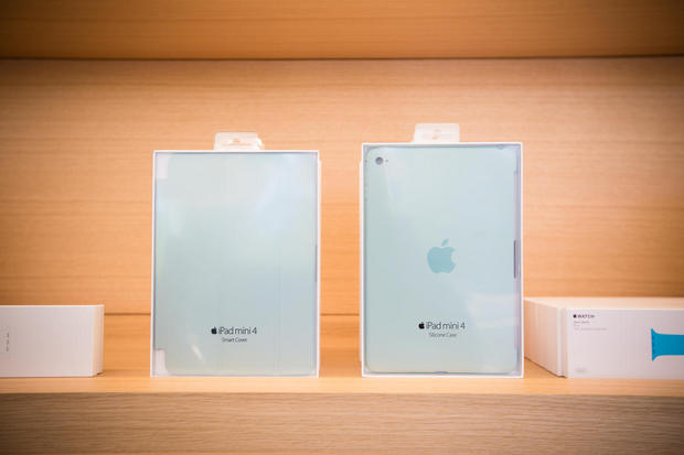 　店内に並べられている「iPad mini」のアクセサリ類。