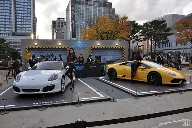 　「Need for Speed」の実車は屋外でも展示されていた。