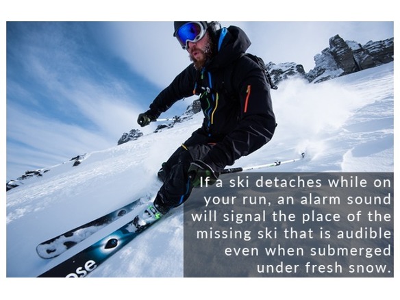 スキーやスノボの板を守るスマートデバイス「NeverLose」--新雪に埋もれても安心