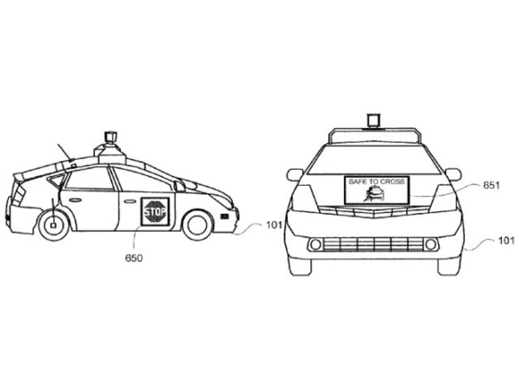 Google、自動運転車の“意図”を歩行者に伝える技術--米国特許として登録