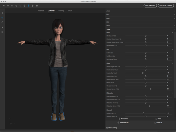 アドビ 3dキャラを作れる Adobe Fuse Cc プレビュー版を提供 Photoshop Cc と連携 Cnet Japan