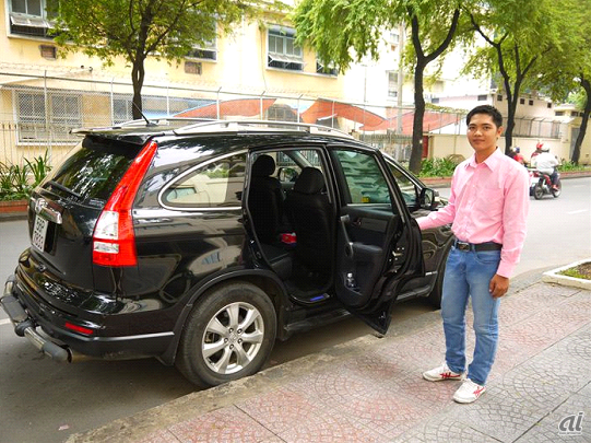 実際にUberで利用した車、運転手はベトナム人事業家の専属だと話していた