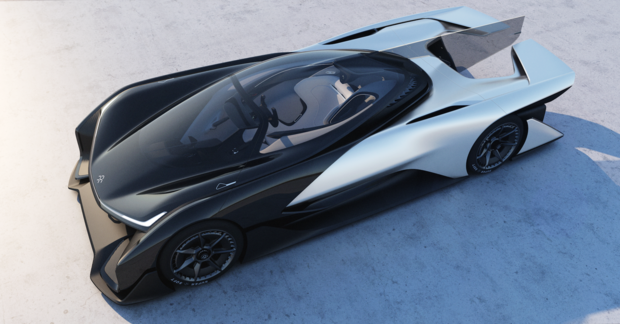 　これが、Faraday Futureのコンセプトカー「FFZERO1」だ。ここでは、1000馬力の電気自動車（EV）であるFFZERO1を写真で紹介する。

関連記事：新興企業Faraday Future、1000馬力の電気自動車コンセプト「FFZERO1」披露--テスラの競合に？
