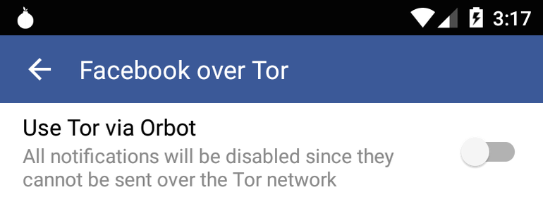 TorおよびOrbotプロキシ経由で使うことが可能となったFacebookのAndroidアプリ