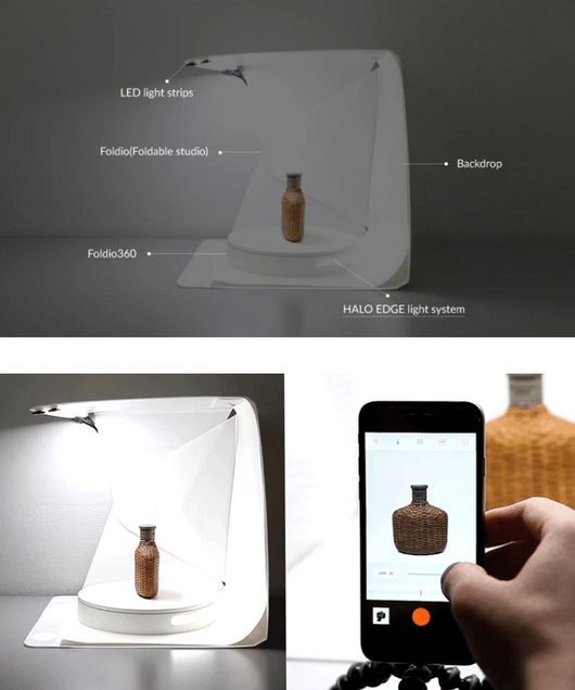 美しい写真の秘密はLED照明システム（出典：Kickstarter）