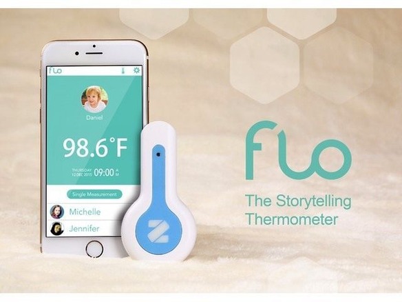 “おでこ”にかざして使うスマート体温計「Flo」--赤ちゃんや子どもに最適