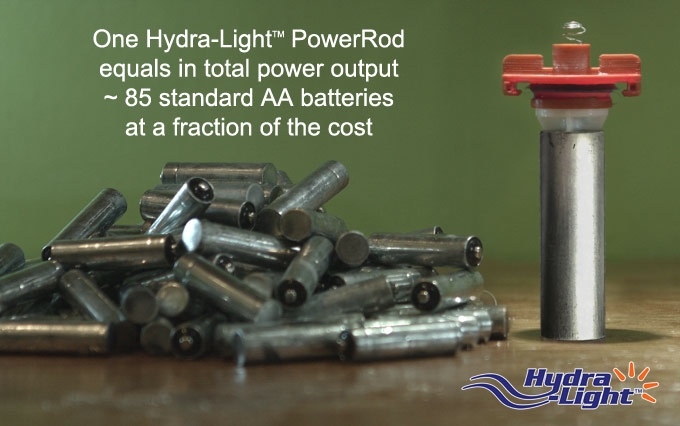 1個のPowerRodが単3形電池85本分に相当（出典：Kickstarter）