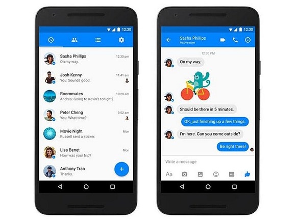 Facebook Messenger のandroidアプリがアップデート マテリアルデザイン採用 Cnet Japan