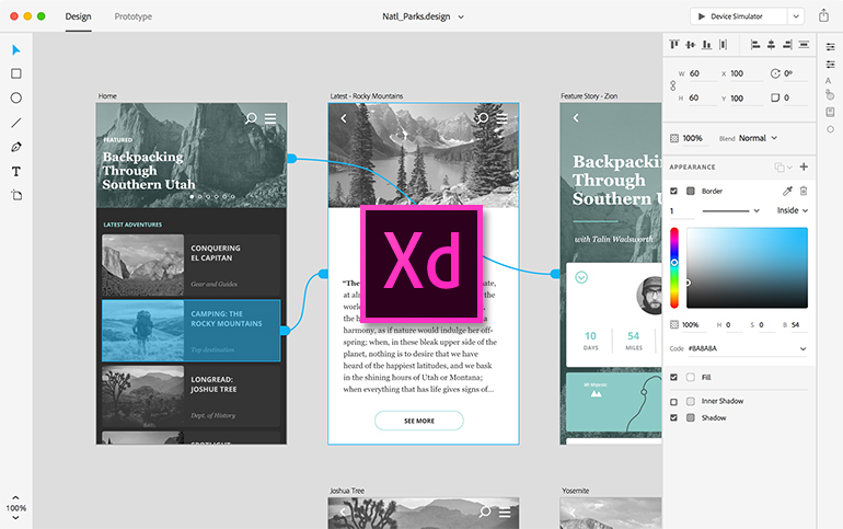 これまで「Project Comet」の開発コードで呼ばれてきたUXデザインツールのPublic Preview 1が公開された。正式名称は「Adobe Experience Design CC」（短縮形は「Adobe XD」）に決まった。