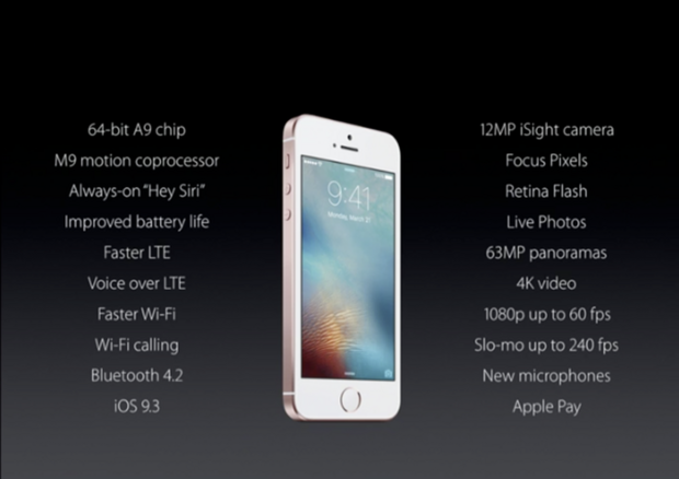 小型版のiPhone 6s

　iPhone SEは基本的に、iPhone 5sの後継モデルとなる小型版のiPhone 6sだ。

