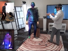 MS、複合現実ゴーグル「HoloLens」による未来的コミュニケーションをデモ