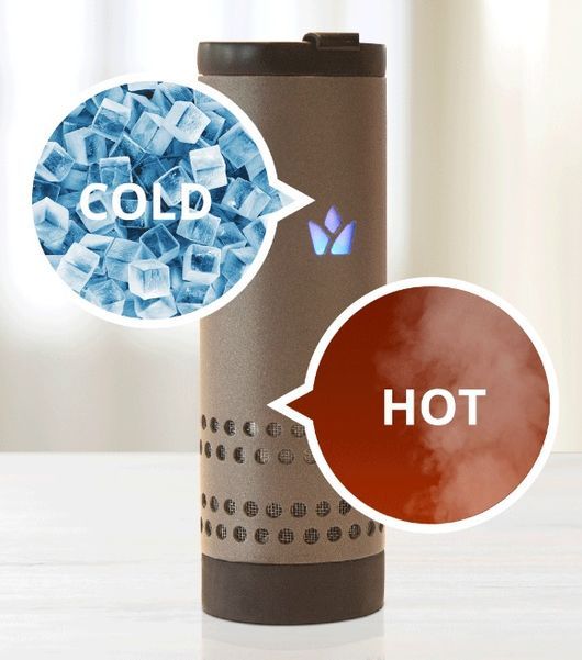 飲み物の温度を自由に調整できるスマートなタンブラー（出典：Indiegogo）