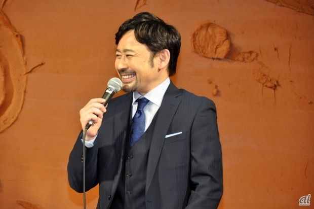 　29日のトークショーに登場したひとりである小山田茂誠役の高木渉さん。ステージ前には大勢の人が集まっていたことから、終始にこやかな表情を浮かべていた。