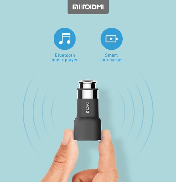 車載USB充電器を兼ねるBluetooth対応FMトランスミッタ（出典：Indiegogo）