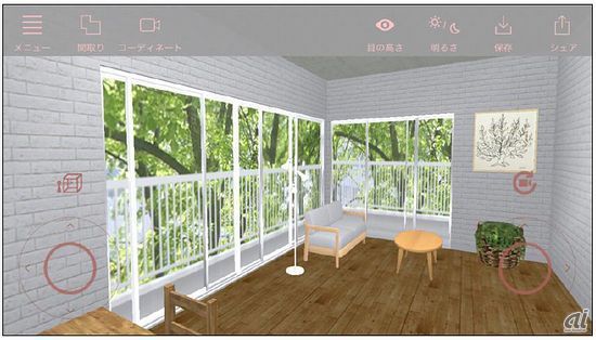 Oculusを使って作った部屋の中を 自由に歩き回ることができる。また、この図面を3Dプリンタで出力して立体の模型にすることもできる