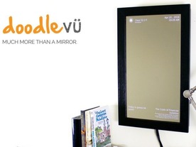 ニュースや株価などを表示できるスマート鏡「DoodleVU」--身支度ついでに情報入手
