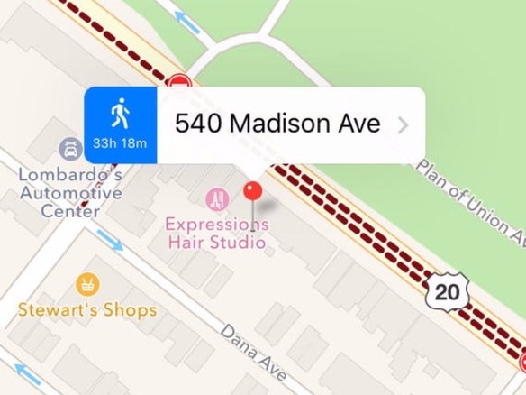 「iOS 10」の「Maps」アプリ、駐車場所の通知機能を追加へ
