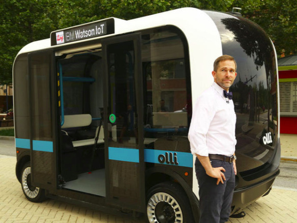 IBMとLocal Motors、「Watson」利用の自動運転車を発表--12人乗り「Olli」