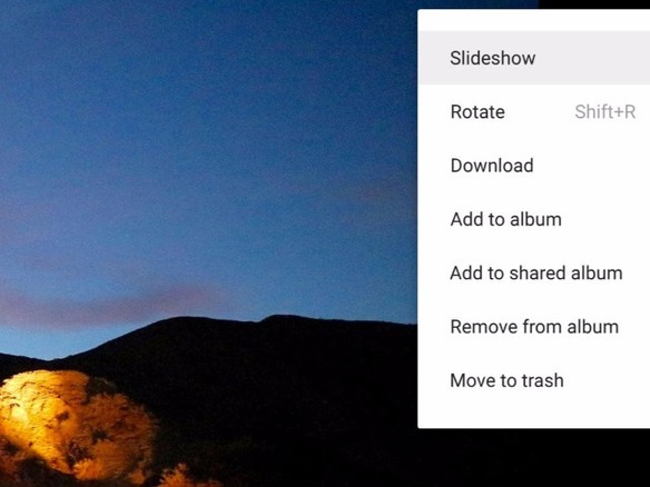 「Google Photos」にスライドショー機能が追加