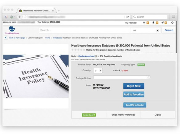 米国で医療保険情報1000万件が流出か--ダークウェブで販売