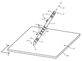 タッチセンサ付きスタイラスで多彩な操作を可能にする技術--Appleの特許が公開に